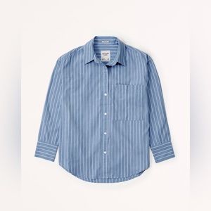 Abercrombie & Fitch Oversized Poplin Button Up Shirt